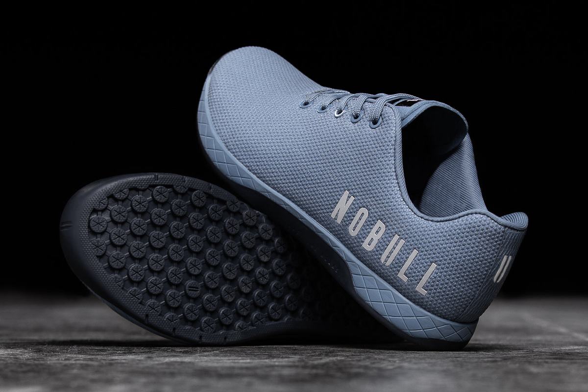 Nobull Superfabric Men's Trainers Grey Blue | Australia (NF8945)